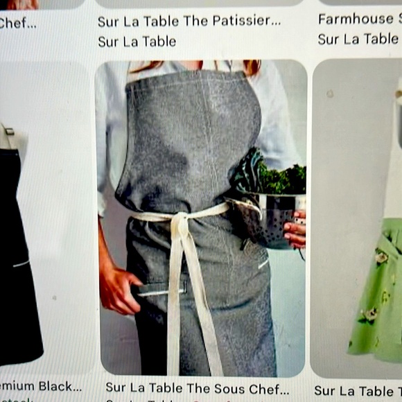 APRON NEW Sur La Table  Patissier Gray Apron w/ adjustable strap,great gift idea - Picture 7 of 16